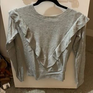 Gap ruffle crew neck sweater